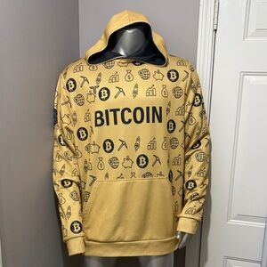Bitcoin Graphic Hoodie in Yellow